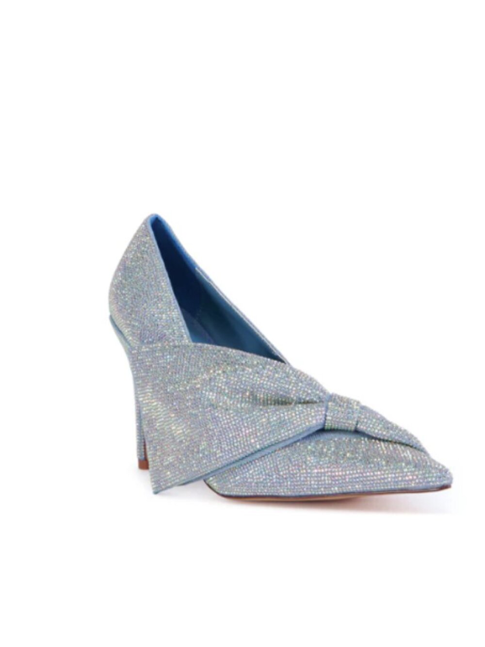SPARKLE DENIM PUMP WITH BOW DETAIL SIZE  6